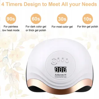 AOKYOM UV LED Nagellamp Nageldroger Professioneel Timer LCD — miniatuur 6