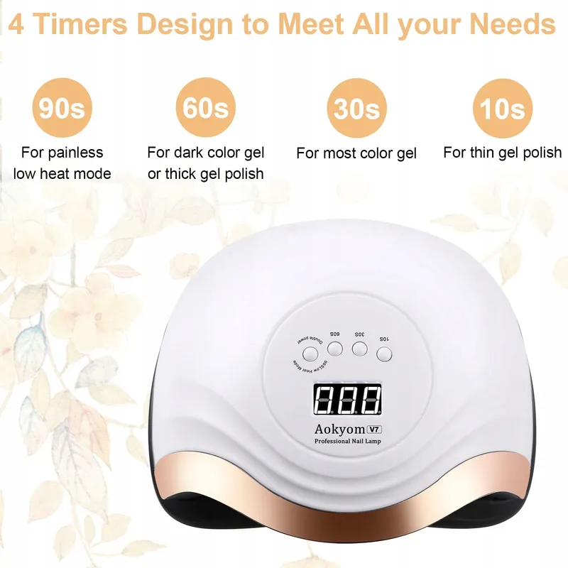 AOKYOM UV LED Nagellamp Nageldroger Professioneel Timer LCD — foto 6