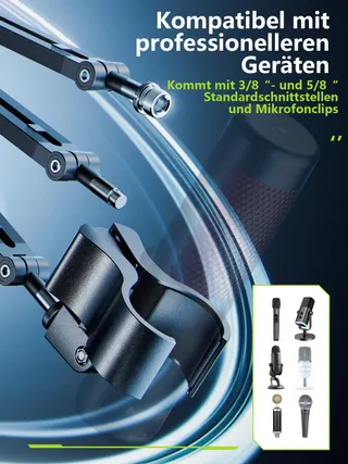 Microfoon Boom Arm 360 Met Tafelhouder Voor Streaming En Podcasts — miniatuur 4