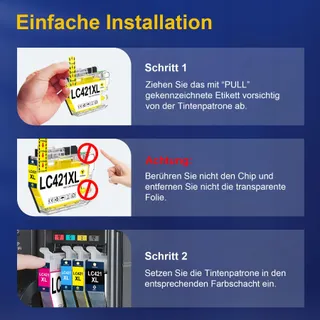 COLORKING LC421XL Inktcartridges Compatibel Brother LC421 — miniatuur 5