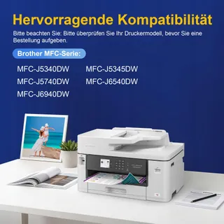 COLORKING Inkt LC422XL Compatibel Brother MFC-J5340DW 4 Stuks — miniatuur 3