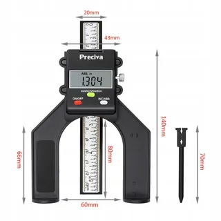 PRECIVA Digitale Diepte- en Hoogtemeter LCD 80mm 0,10mm — miniatuur 4