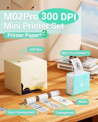 PHOMEMO M02 Pro Mini Thermische Printer 300DPI Bluetooth Telefoon — foto 2