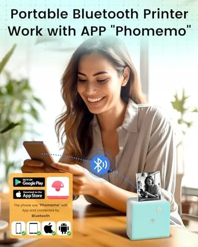 PHOMEMO M02 Pro Mini Thermische Printer 300DPI Bluetooth Telefoon — foto 3