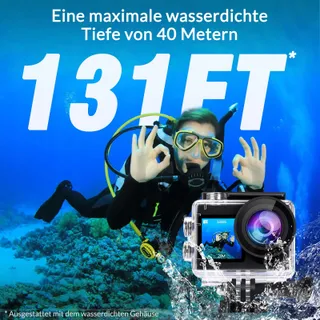 ICEFOX Actiecamera 4K Waterdicht 40M Ultra HD 20MP WiFi Groothoek — miniatuur 3