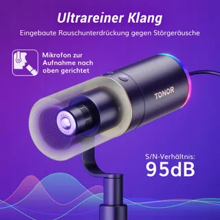 TONOR Gaming Microfoon XLR USB RGB Podcast Streaming PC PS4 PS5 Mac — miniatuur 4