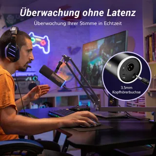 TONOR Gaming Microfoon XLR USB RGB Podcast Streaming PC PS4 PS5 Mac — miniatuur 7