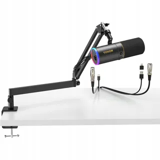 TONOR Gaming Microfoon XLR USB RGB Podcast Streaming PC PS4 PS5 Mac