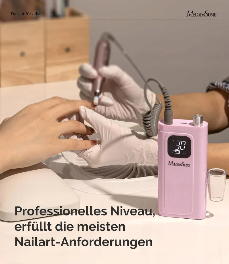 MELODYSUSIE Nagelfrees 30000 RPM LCD Manicure Pedicure Roze — foto 5