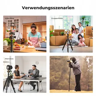 K&F CONCEPT Statief 192cm Camera Smartphone Aluminium Afstandsbediening — miniatuur 7