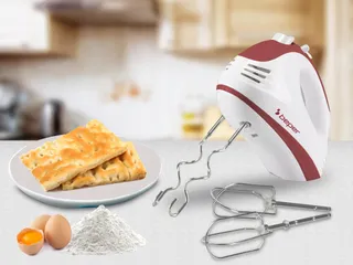 BEPER P102SBA101 Handmixer 300W 5 Snelheden Turbo Wit Rood — miniatuur 7