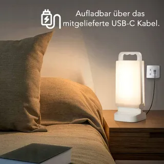 LEPWINGS LED Campinglamp Zonne-Energie Dimbaar Touch 4400mAh IPX4 — miniatuur 6
