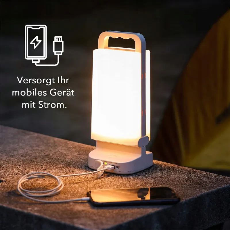 LEPWINGS LED Campinglamp Zonne-Energie Dimbaar Touch 4400mAh IPX4 — foto 2