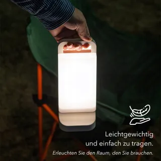 LEPWINGS LED Campinglamp Zonne-Energie Dimbaar Touch 4400mAh IPX4 — miniatuur 5