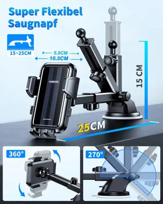 VANMASS Autohouder Telefoon 4-in-1 iPhone Samsung — miniatuur 8