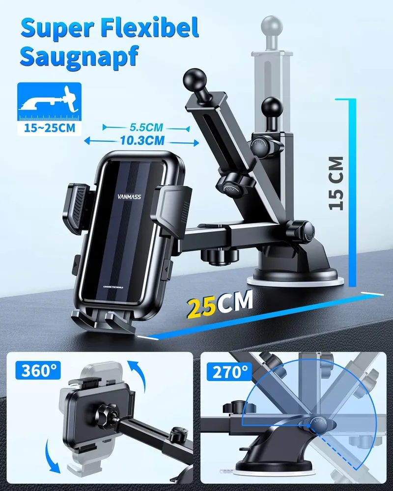 VANMASS Autohouder Telefoon 4-in-1 iPhone Samsung — foto 8