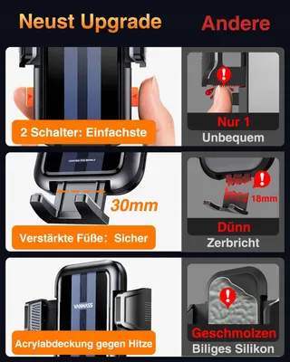 VANMASS Autohouder Telefoon 4-in-1 iPhone Samsung — miniatuur 6