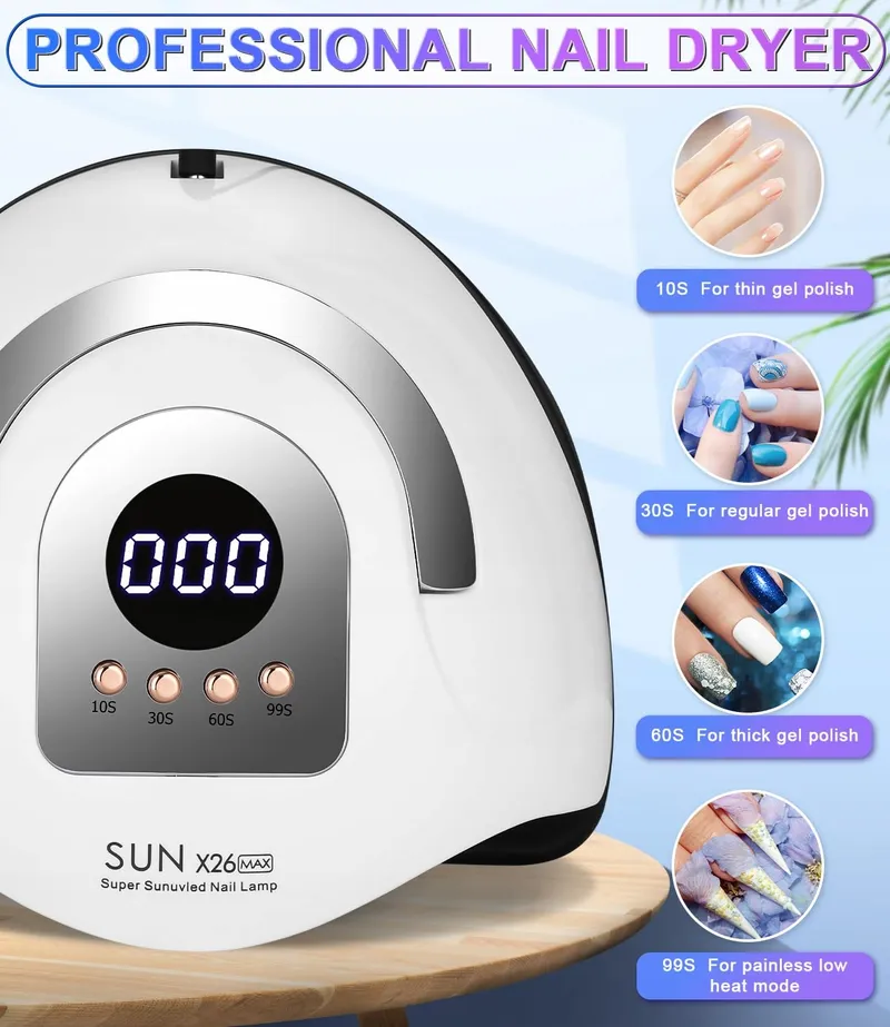 ZAWAER UV Nagellamp 380W 81 LED's Automatische Sensor Display — foto 5