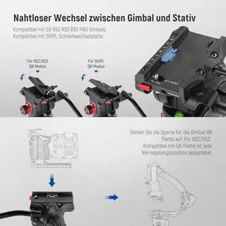 NEEWER TP75 Pro Videostatief 189cm Vloeistofkop DJI RS — miniatuur 4