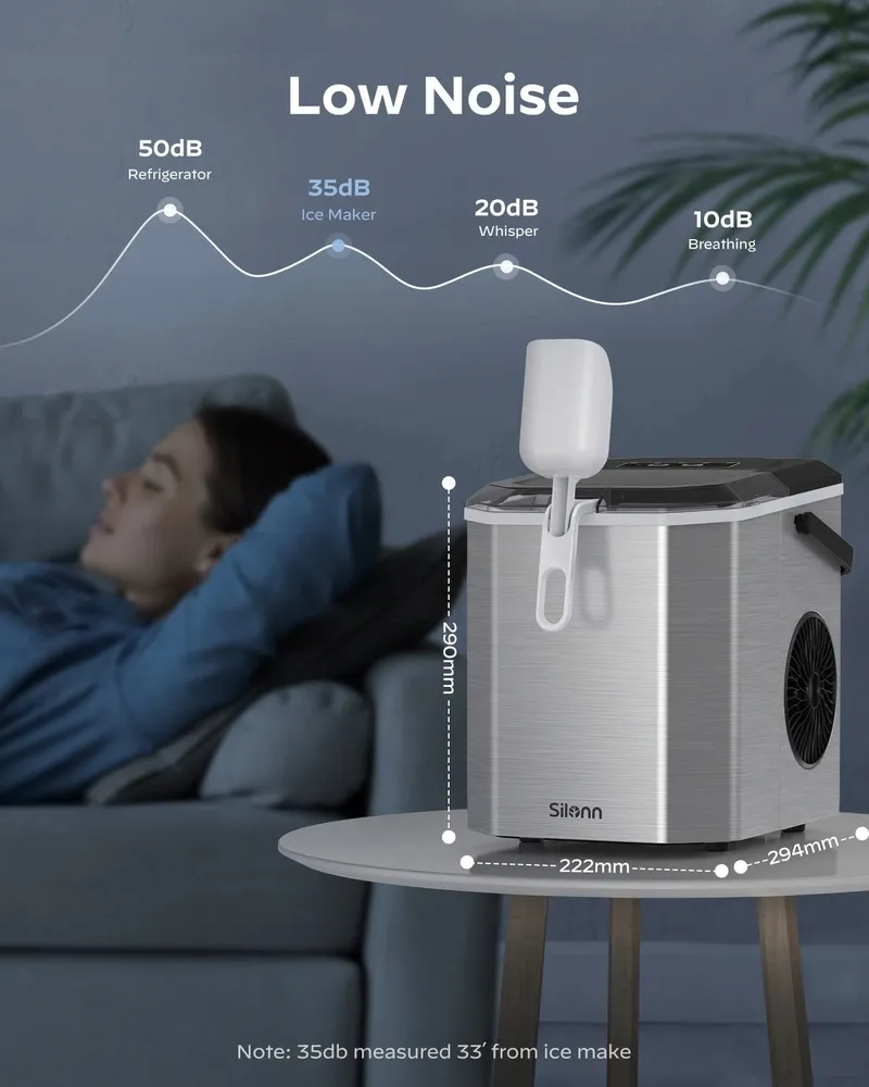 SILONN IJsblokjesmachine met Handvat Zelfreinigend 12kg/dag — foto 7