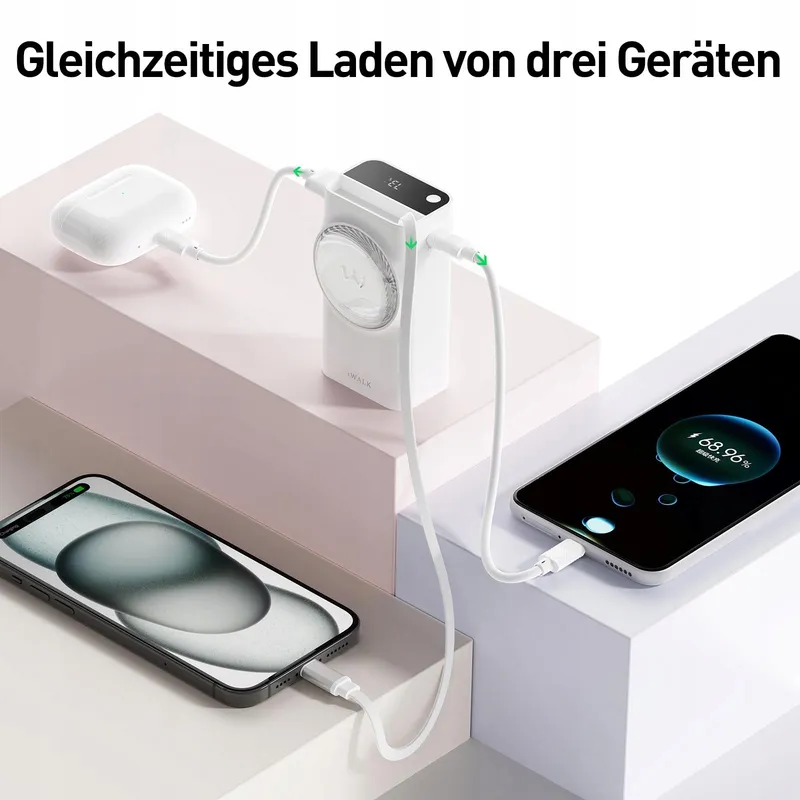 IWALK Powerbank 10000mAh USB-C 30W Snelladen iPhone Samsung — foto 5