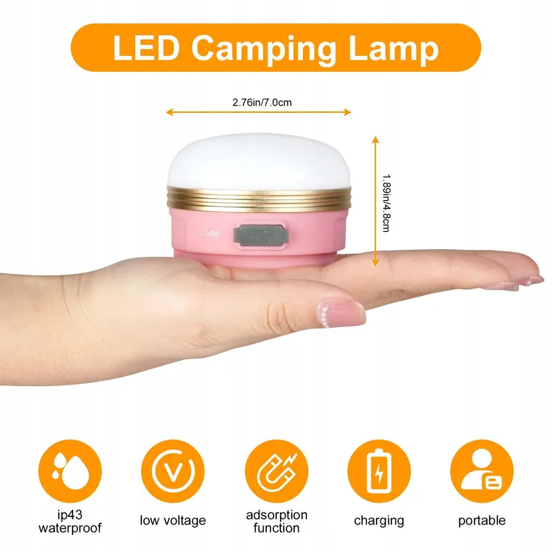 FLINTRONIC LED Camping Lamp USB 1800mAh Powerbank 4 Standen SOS — foto 2