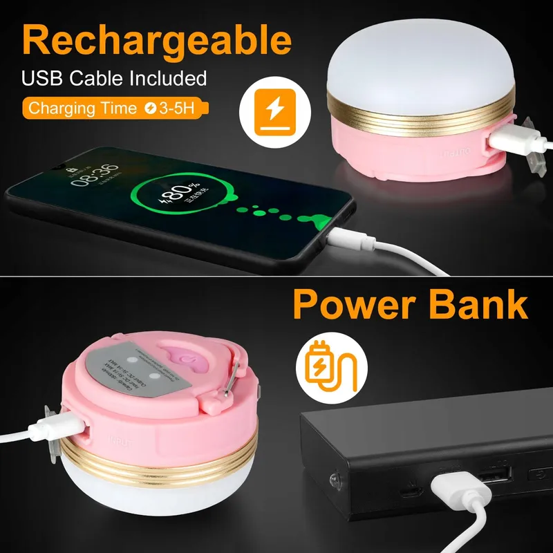 FLINTRONIC LED Camping Lamp USB 1800mAh Powerbank 4 Standen SOS — foto 5