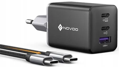 NOVOO 67W USB C Oplader 3-Poorts GaN III Snellader MacBook iPhone — foto 1