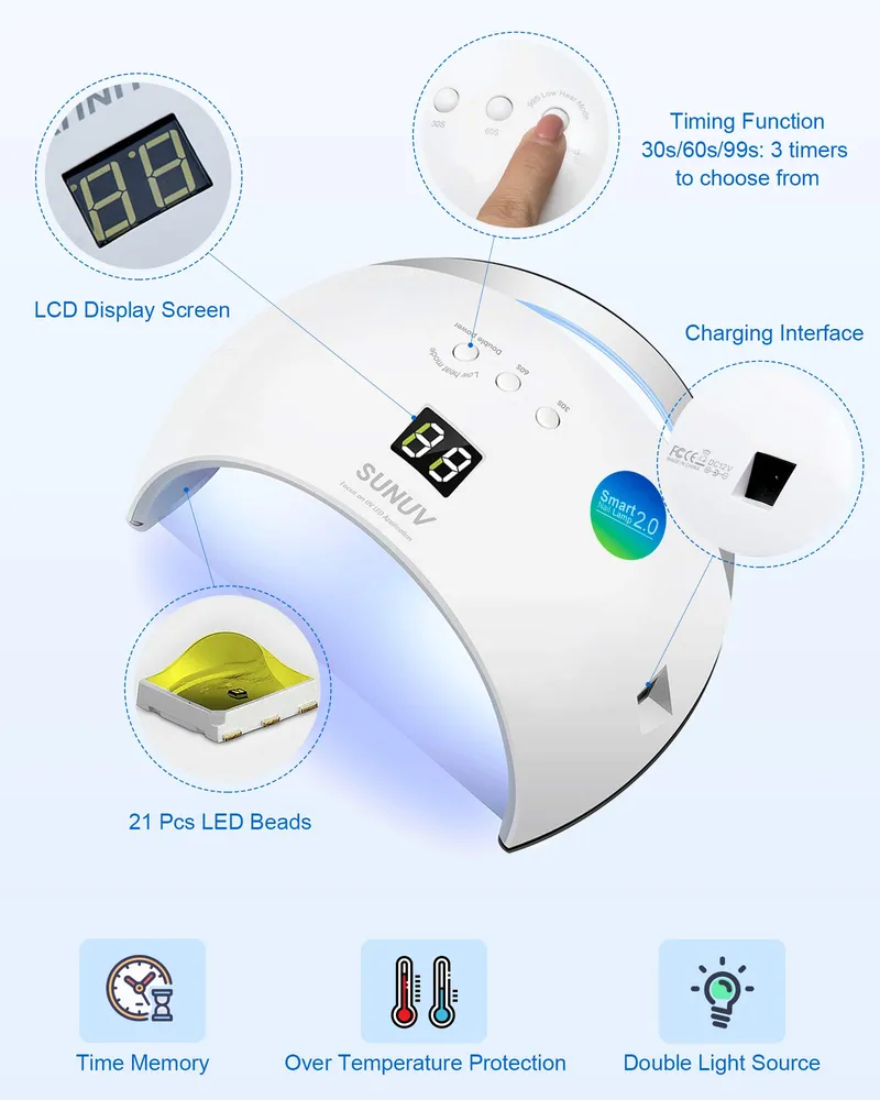 SUNUV SUN6 UV LED Nagellamp Automatische Sensor Gel — foto 2