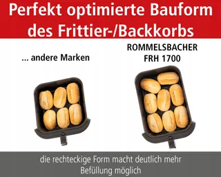 ROMMELSBACHER FRH 1700 Airfryer XXL 8L Stil 10 Programma's 60-200°C — miniatuur 5