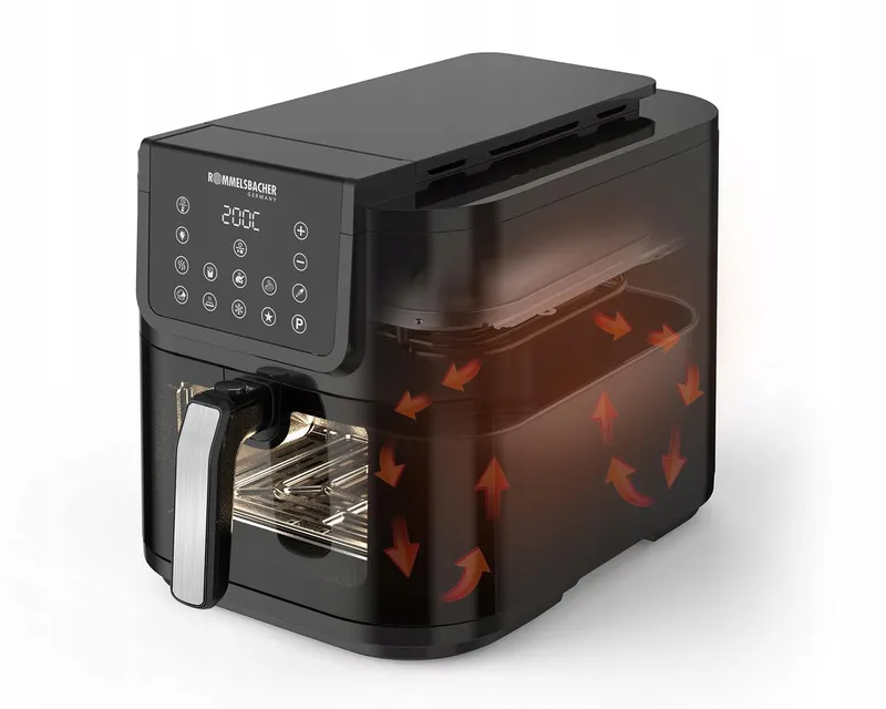 ROMMELSBACHER FRH 1700 Airfryer XXL 8L Stil 10 Programma's 60-200°C — foto 7
