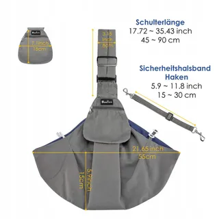 SLOWTON Hondendrager Sling Schoudertas Verstelbaar — miniatuur 2
