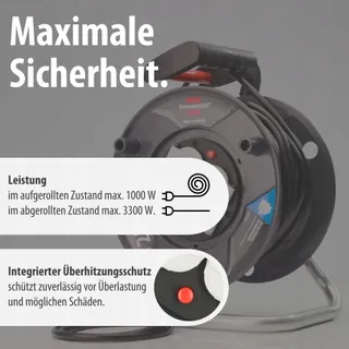 BRENNENSTUHL Garant V2 Kabelhaspel 25m 4 Stopcontacten Beveiliging — miniatuur 6
