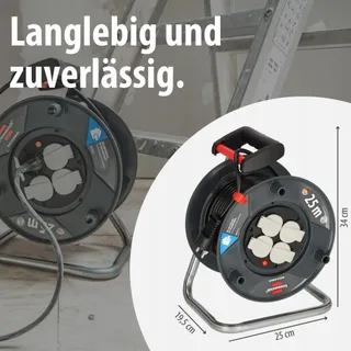 BRENNENSTUHL Garant V2 Kabelhaspel 25m 4 Stopcontacten Beveiliging