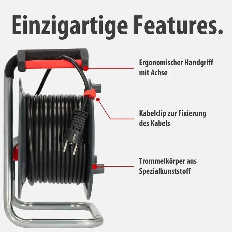 BRENNENSTUHL Garant V2 Kabelhaspel 25m 4 Stopcontacten Beveiliging — foto 5
