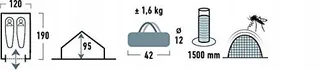 HIGH PEAK Minipack Tent 2 Personen Camping — miniatuur 3