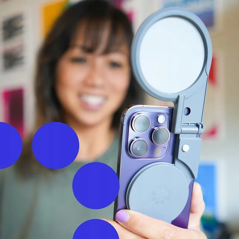 JOBY Beamo Magnetisch LED Ringlicht voor iPhone en Smartphones Grijs — foto 5