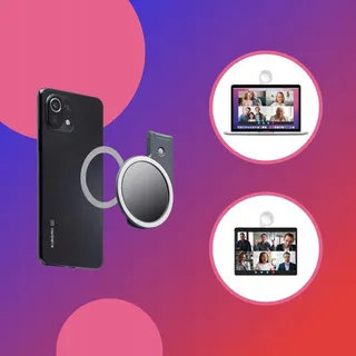 JOBY Beamo Magnetisch LED Ringlicht voor iPhone en Smartphones Grijs — miniatuur 3