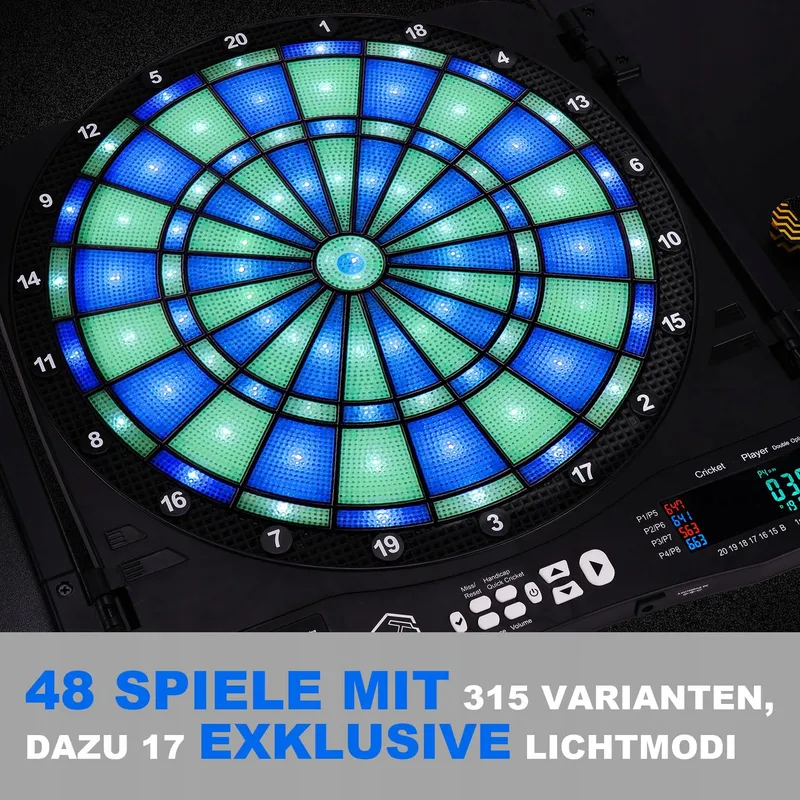 TURNART 2025 Elektronisch Dartbord LED 6 Dartpijlen Soft Professioneel — foto 2