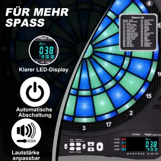 TURNART 2025 Elektronisch Dartbord LED 6 Dartpijlen Soft Professioneel — miniatuur 5