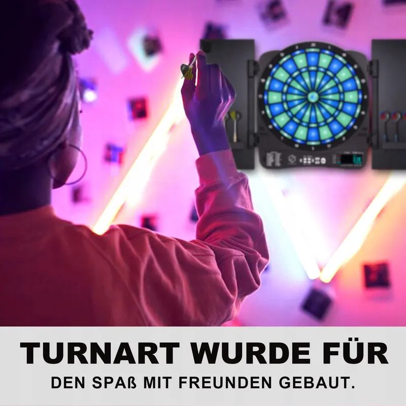 TURNART 2025 Elektronisch Dartbord LED 6 Dartpijlen Soft Professioneel — foto 7