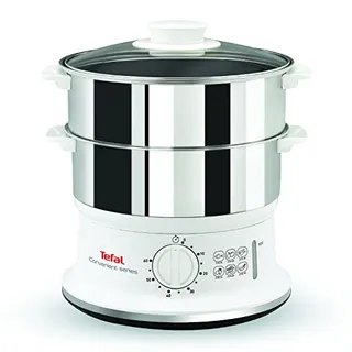 TEFAL VC1451 Stoomkoker 2 RVS Bakken 6L Timer 900W Wit — miniatuur 8