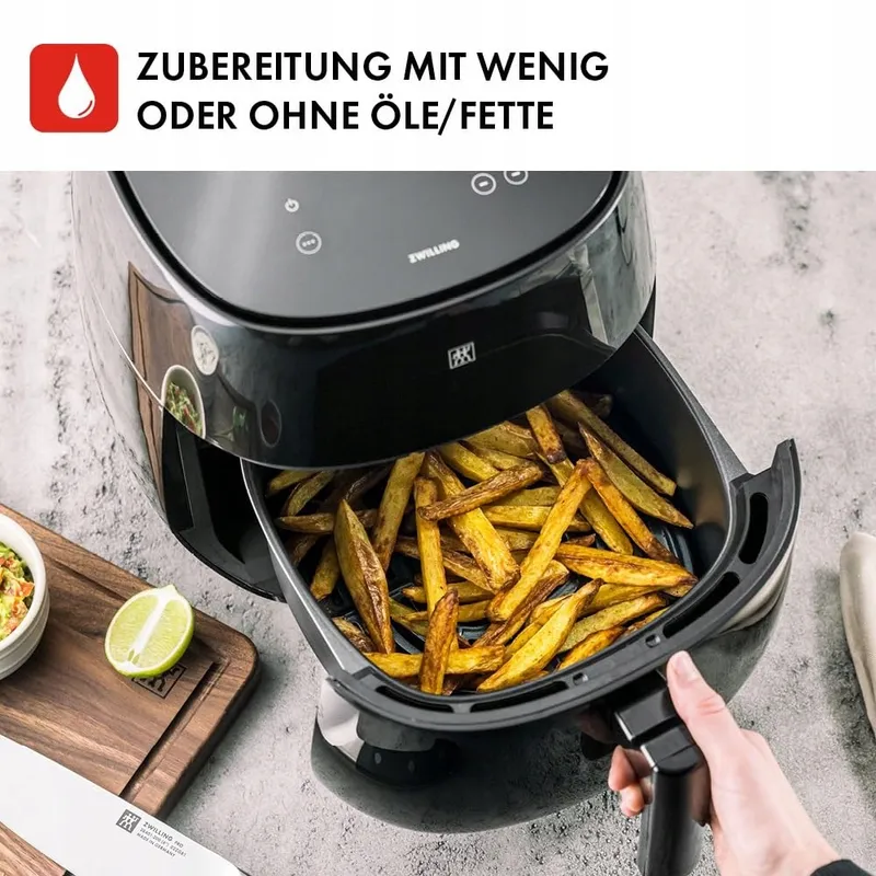 ZWILLING Air Fryer 4L 1400W 6 Programma's Receptenboek Zwart — foto 4