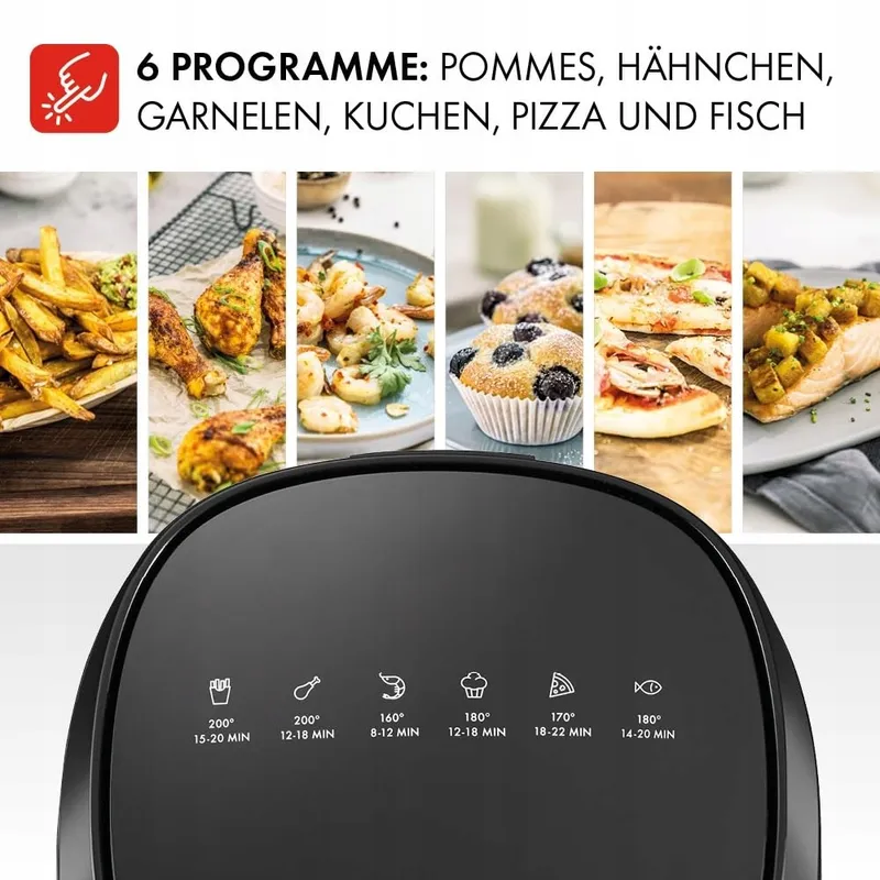 ZWILLING Air Fryer 4L 1400W 6 Programma's Receptenboek Zwart — foto 5