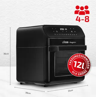 UFESA Magister Airfryer XXL 12L 200C 1850W Zwart — miniatuur 6