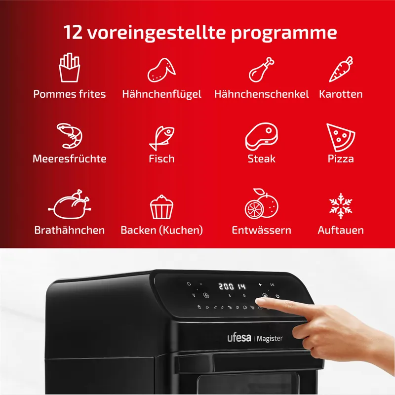 UFESA Magister Airfryer XXL 12L 200C 1850W Zwart — foto 5