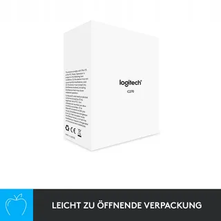 LOGITECH C270 Webcam HD 720p USB Microfoon Skype FaceTime Hangouts — miniatuur 6