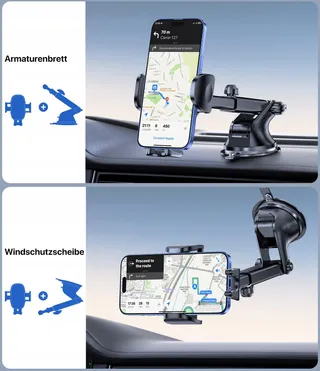 MIRACASE Autohouder Telefoon 360° Dashboard Voorruit — miniatuur 6