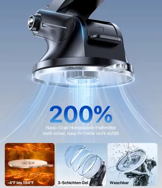 MIRACASE Autohouder Telefoon 360° Dashboard Voorruit — miniatuur 3