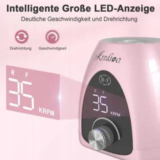 KREDIOO Elektrische Manicureset 35000 RPM LED voor Beginners — miniatuur 3
